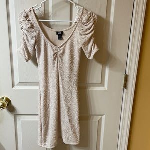 H&M Cream Cheetah Bodycon Dress - XS